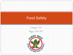 Unit 3 Chapter 20 Food Safety and Sanitation