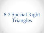 8-3 Special Right Triangles