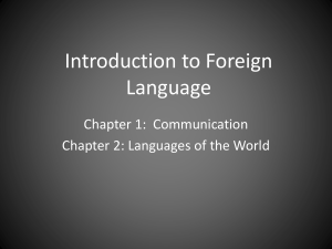 Introduction to Foreign Language