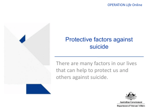 Protective factors against suicide
