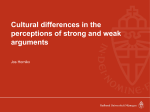 Cultural Differences in the Perceptions of Strong
