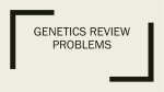 Genetics Review Problems