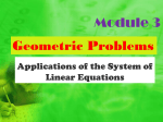 Applications of the System of Linear Equations