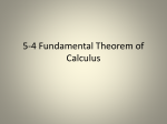 5.4 Fundamental Theorem of Calculus Herbst - Spring
