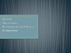 CE 445 Wastewater Reclamation and Reuse