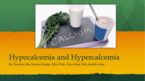 Hypocalcemia and Hypercalcemia