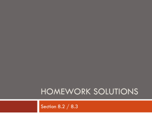 Section 8.2 and 8.3 HW