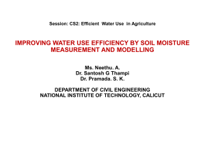 Soil water balance studies in subsurface drip irrigation
