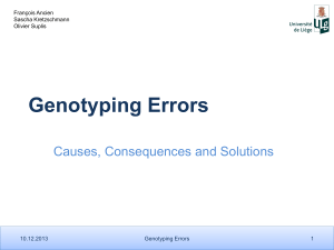 Genotyping Errors