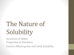 The Nature of Solubility