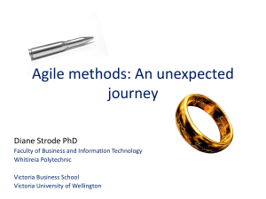 Diane Strode Agile Methods An Unexpected Journey