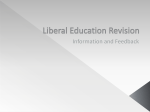 Liberal Education Revision