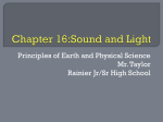 Chapter 16:Sound and Light