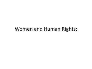 Women and Human Rights: