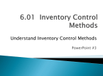 6.01 Inventory Control Methods