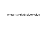 Absolute Value - Verona Public Schools