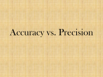 Accuracy vs. Precision