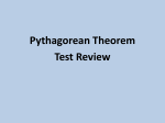 Pythagorean Theorem Test Review