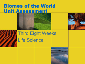 Biomes of the World Unit Assessment