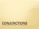 conjunctions - World of Teaching