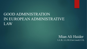 Good Administration in Eu Law