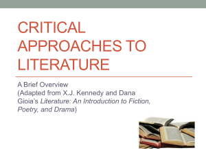 Critical Approaches to Literature - English