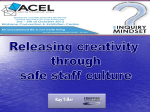 Releasing creativity through safe staff culture