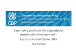 Lessons learned from LDCs by Tea Petrin
