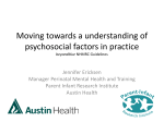 Moving towards an understanding of psychosocial factors in practice