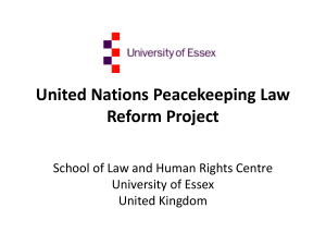United Nations Peacekeeping Law Reform Project