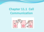 Chapter 11.1 Cell Communication