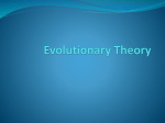 Evolutionary Theory