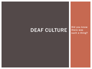 Deaf culture - Fort Bend ISD