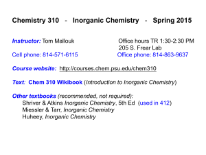 Chem 310 - Chemistry Courses