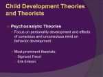 Child Development Theories and Theorists Psychoanalytic Theories