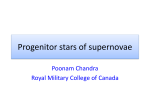 Progenitor stars of supernovae