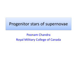 Progenitor stars of supernovae