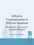 Effective Communication in Difficult Situations