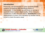 5.4.2 Solving Systems Algebraically