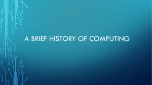 A brief history of computing