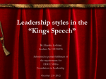 Leadership in the *Kings Speech*