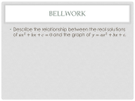 Bellwork - OnCourse