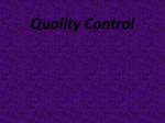 CHAPTER: QUALITY CONTROL