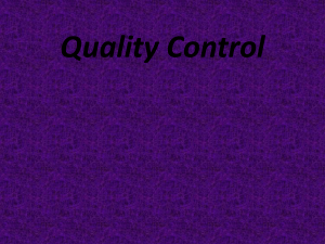 CHAPTER: QUALITY CONTROL