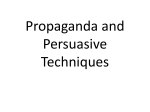 Propaganda and Persuasive Techniques
