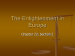 The Enlightenment in Europe - Old Saybrook Public Schools