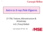 Intro. to X-ray Pole Figures
