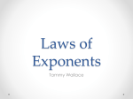 Notes: Laws of Exponents