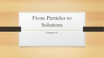 From Particles to Solutions