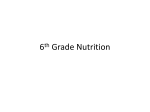 6th Grade Nutrition